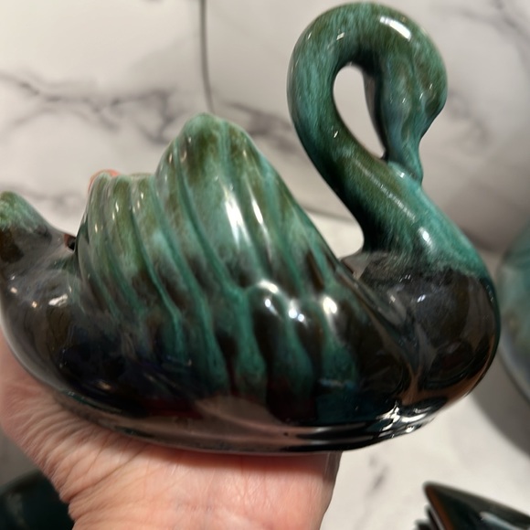 Blue Mountain pottery swan bowl candy dish. Triple tree stamp - Picture 11 of 12